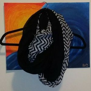 Black and White Infinity Scarf